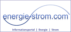 Logo-Link von energie-strom.com | weiss, mit Rahmen